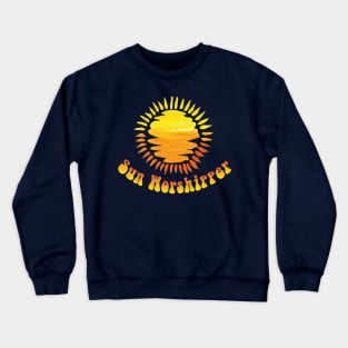 Sun Worshipper  water colors summer design for Sun Worshipper Crewneck Sweatshirt